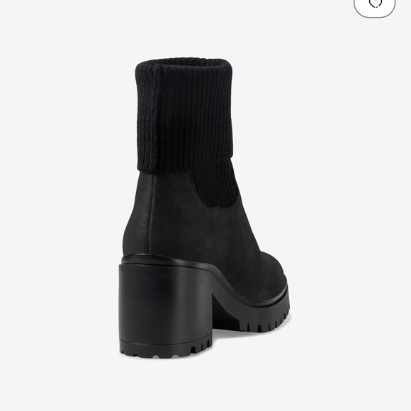 NEW$170 Blondo x Zappos Roary Black lug sole suede sock boot women size 7, 9 - Picture 3 of 9